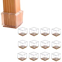 HOTSO 12 Piezas Tapones de Silicona Antideslizante de Mesa- Sillas Protector con Fieltro Pegado Silicona Suelo de…